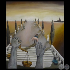 TE OFREZCO MI CHANCHO - Óleo de ELISABETH BARTH